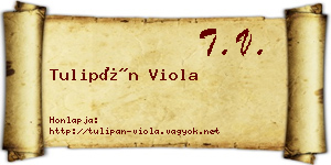 Tulipán Viola névjegykártya
